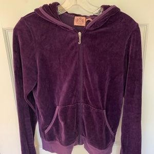 Juicy Couture Purple Velour Track Jacket